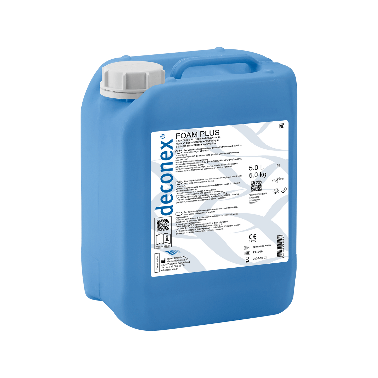 Deconex Foam Plus Enzymatic disinfectant pre cleaning foam for surgical instruments.