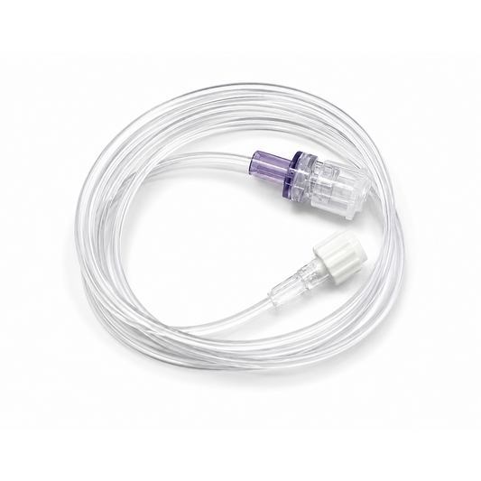 Clear 100cm extension set with luer loc and antisiphon valve (Box of 20)