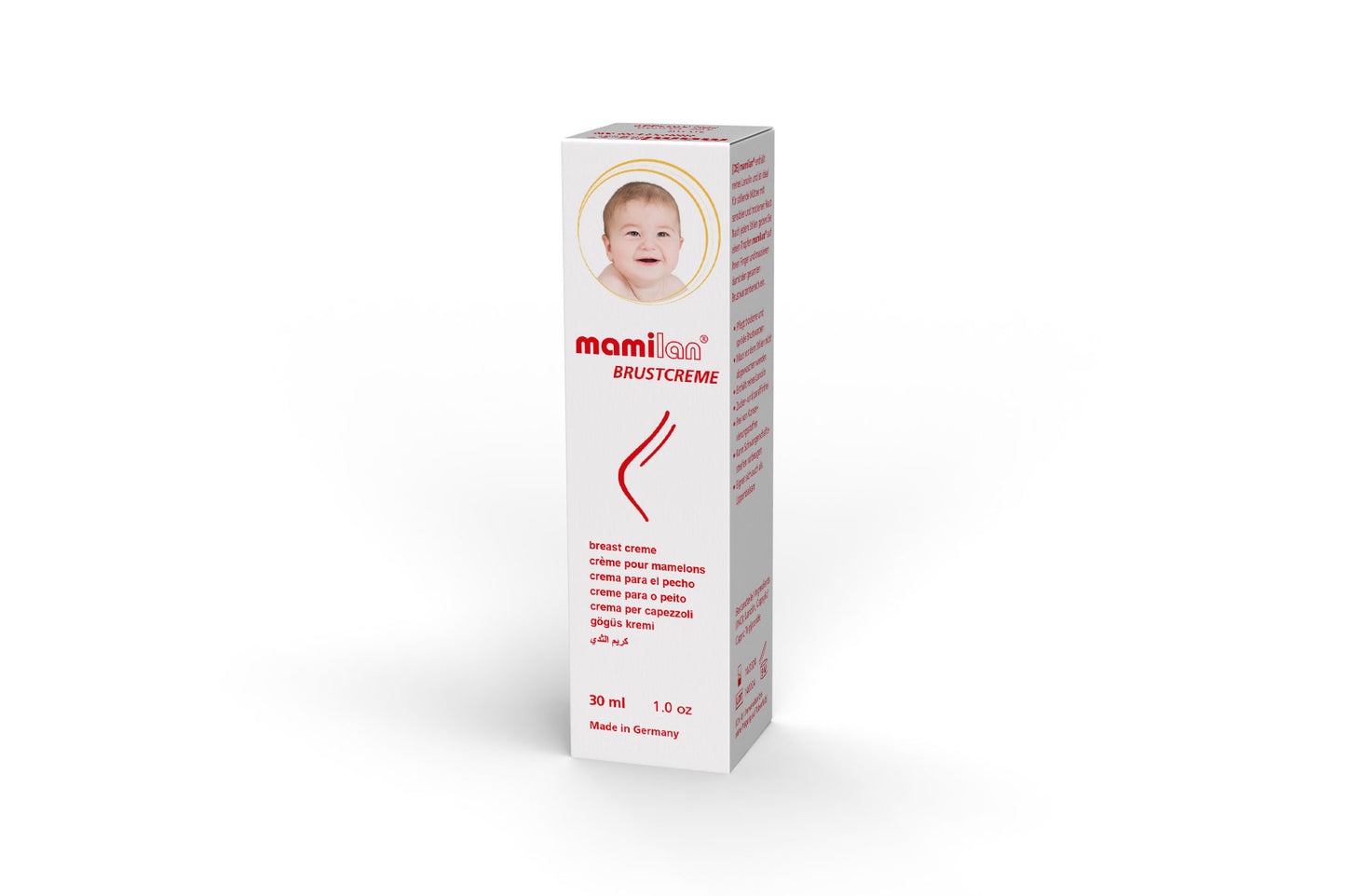mamilan® Breast Creme. To be applied on sore, cracked and dry nipples. (30ml tube)